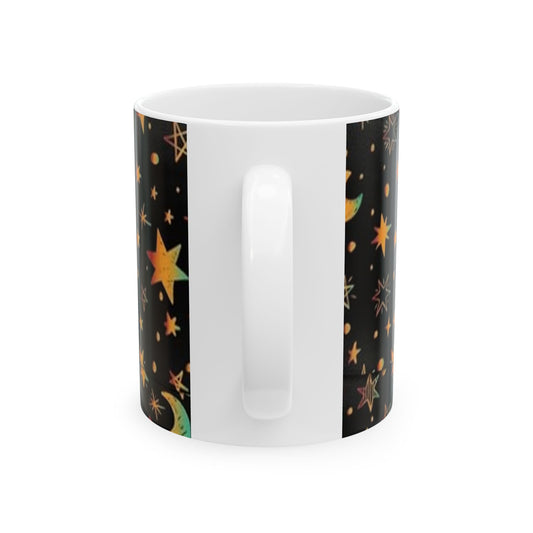 Celestial Ceramic Mug - Starry Night Design, Astrology Gift, Coffee Cup, Space Lover's Mug, Cosmic Decor