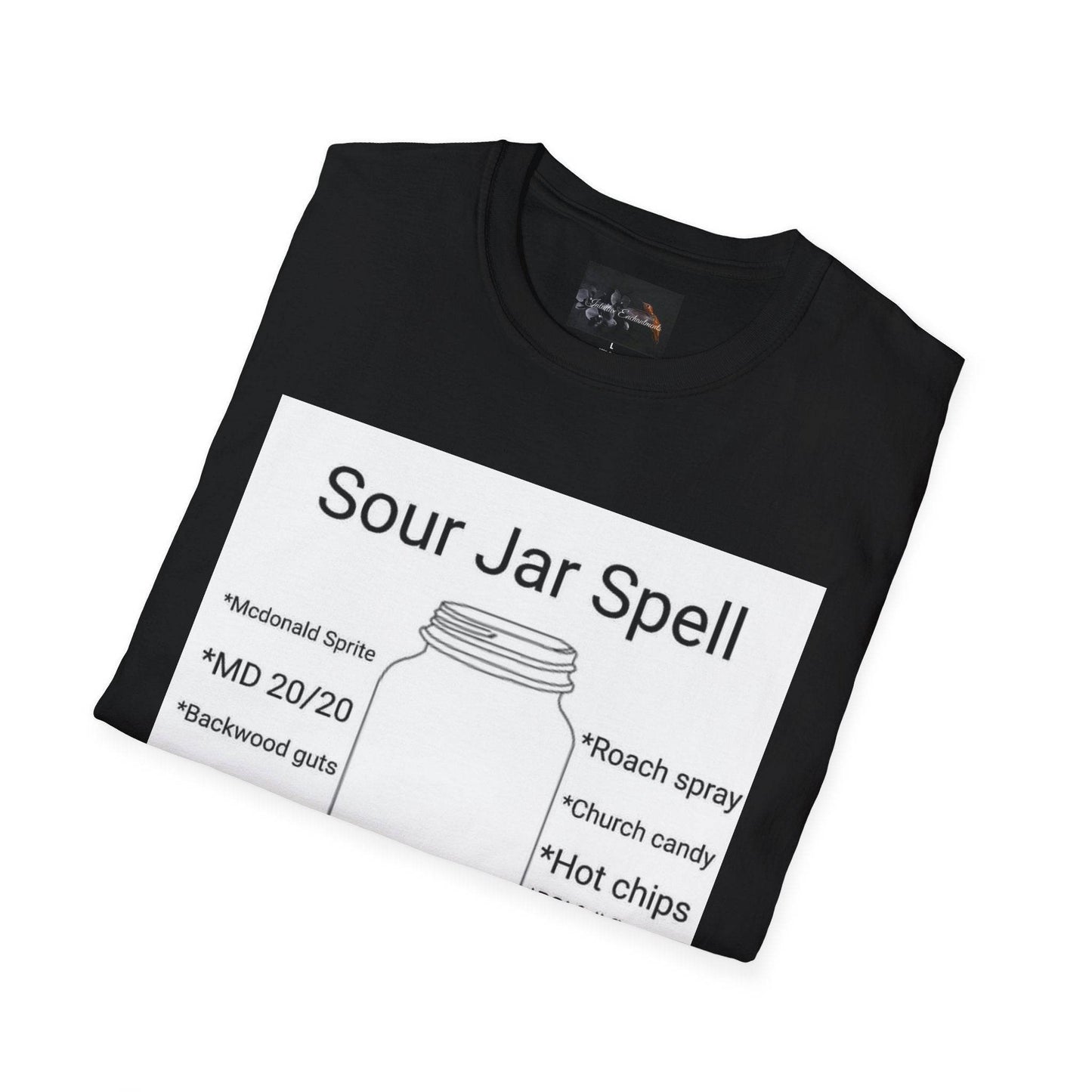 Sour Jar Spell T-Shirt for Witches, Unisex Softstyle Tee, Ideal for Magical Practitioners, Spell Casting, Witchcraft Gift, Summer Solstice - IntuitiveEncBoutique