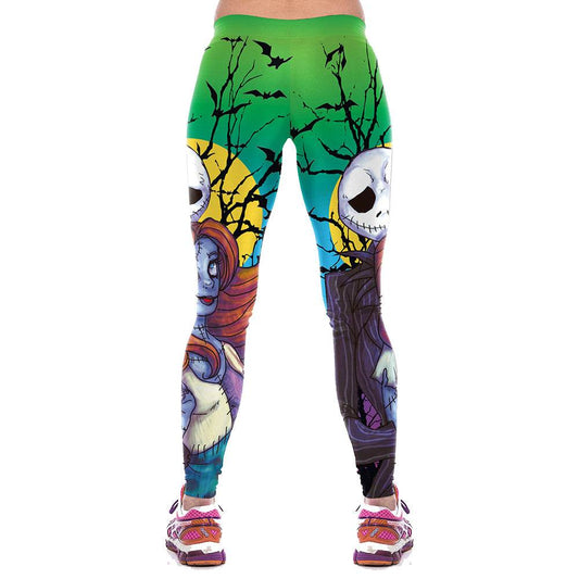 Autumn Jack Skellington Leggings Women Halloween The Nightmare Before Christmas Legging Party Cosplay Printed Leggings - IntuitiveEncBoutique