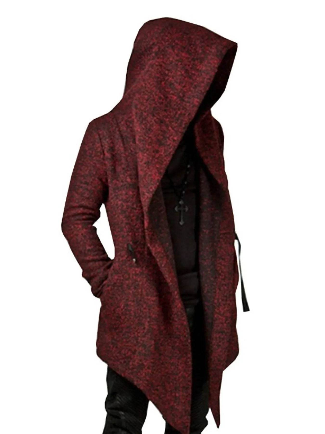 Men's Plus Size Long Sleeve Hooded Coat - IntuitiveEncBoutique