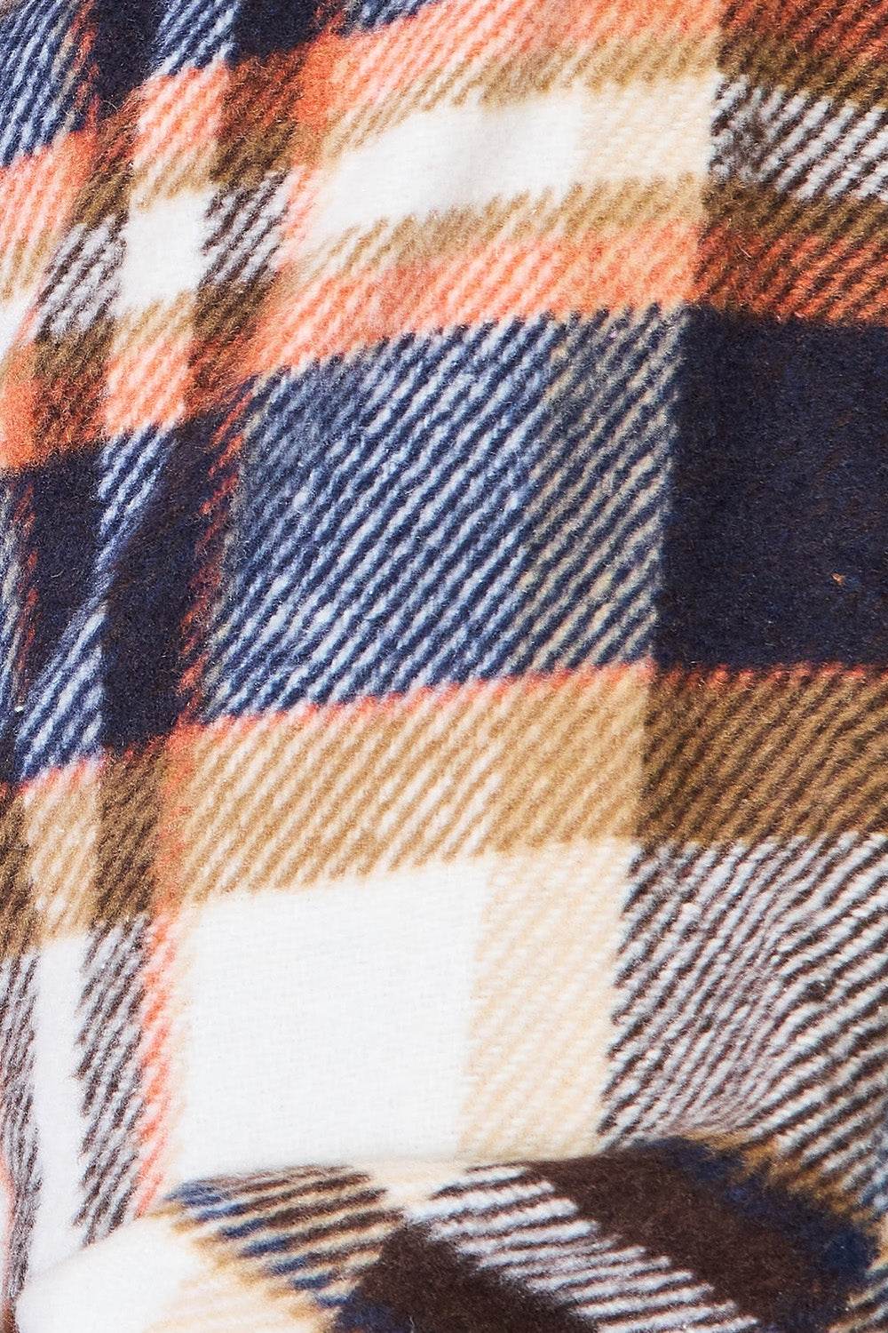 Double Take Plaid Button Front Shirt Jacket with Breast Pockets - IntuitiveEncBoutique