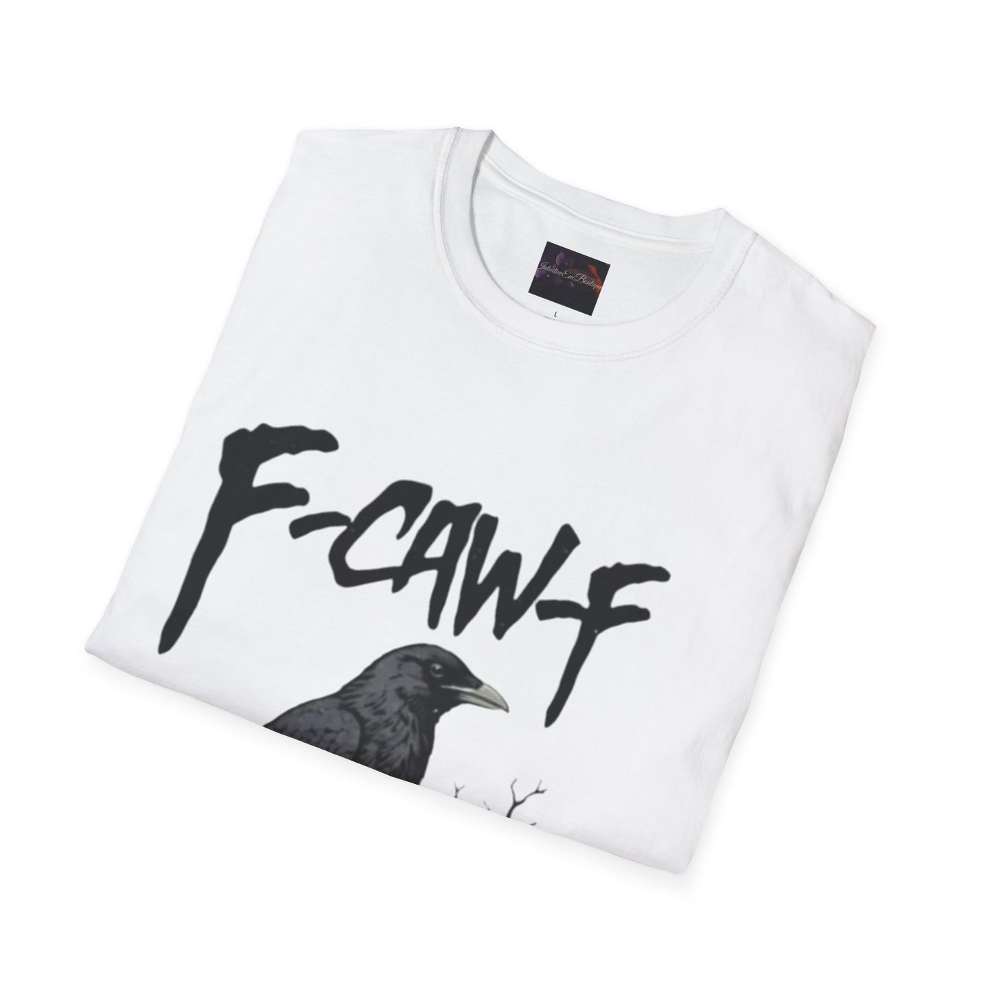 F-Caw-F Unisex Softstyle T-Shirt | Casual Wear, Bird Lover Gift, Trendy Fashion, Outdoor Adventure Tee, Eco-Friendly Apparel