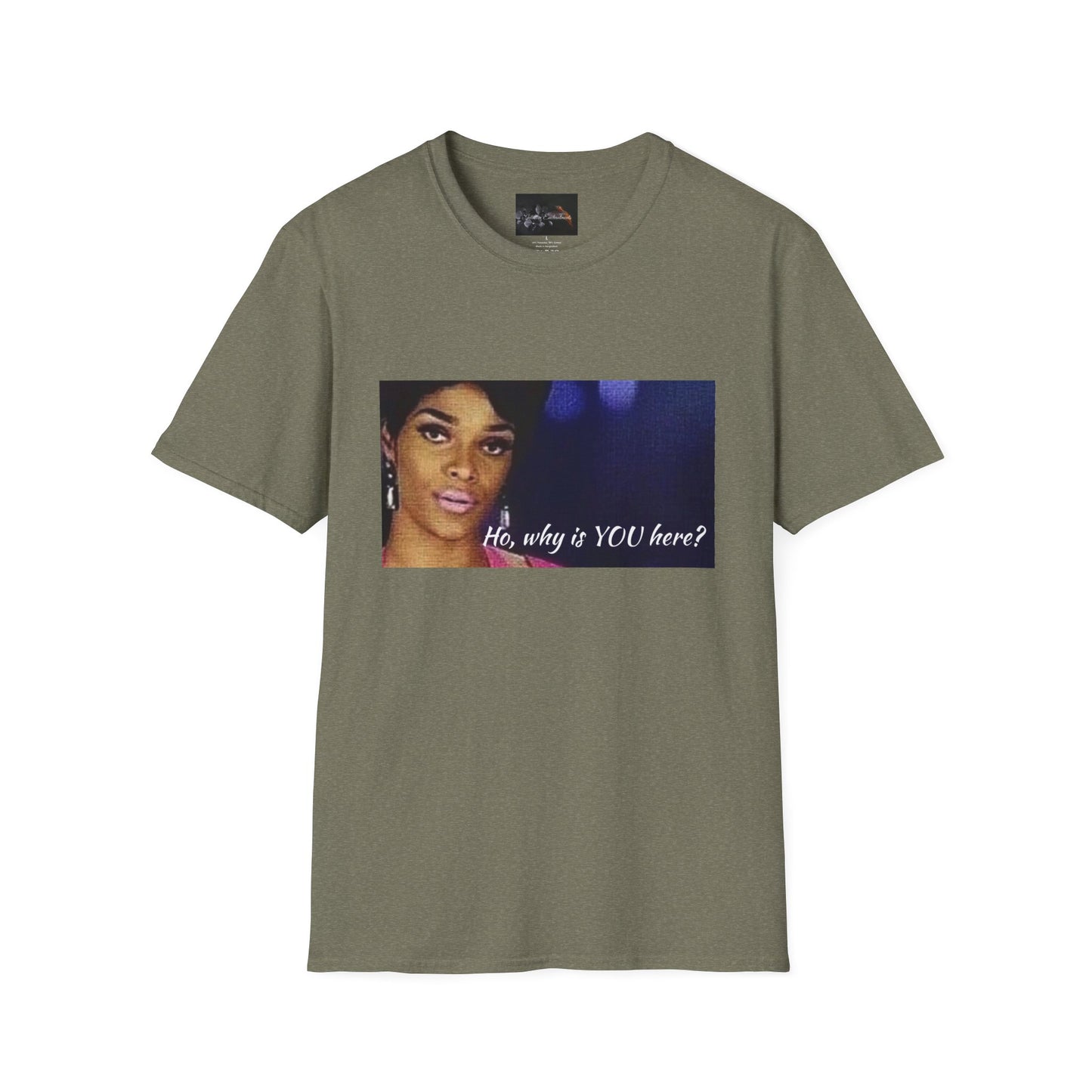 Funny Graphic Tee: "Ho, why is YOU here?" T-Shirt, Trendy Casual Wear, Gift for Friends, LGBTQ Pride Apparel, Funny Statement Shirt