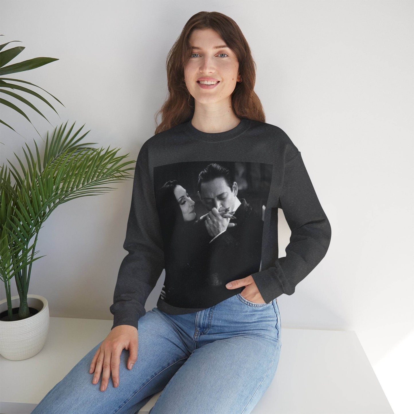 Couple Gothic Unisex Sweatshirt - Gomes & Morticia Design - IntuitiveEncBoutique