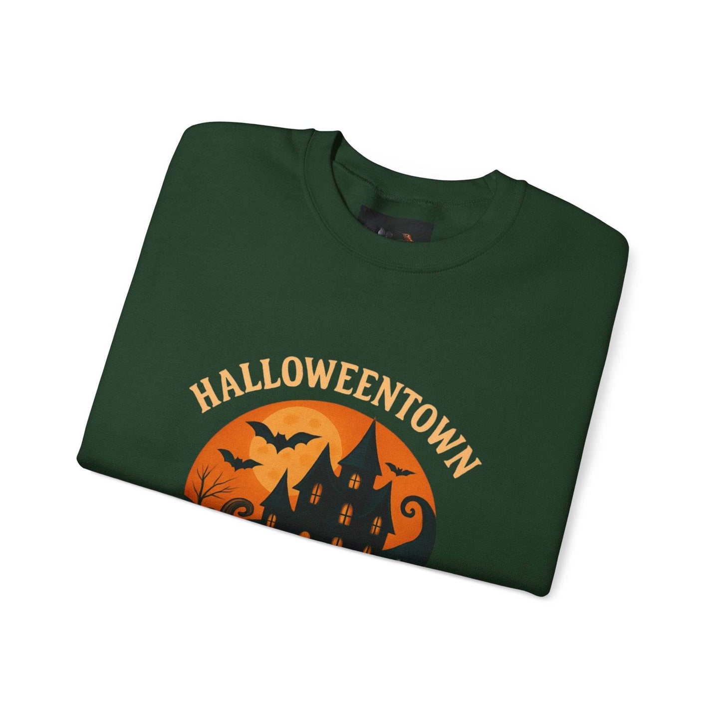 Halloween Town Crewneck Sweatshirt, Cozy Sweatshirt for Fall, Unisex Halloween Apparel, Spooky Season Gift, Halloween University Sweatshirt - IntuitiveEncBoutique
