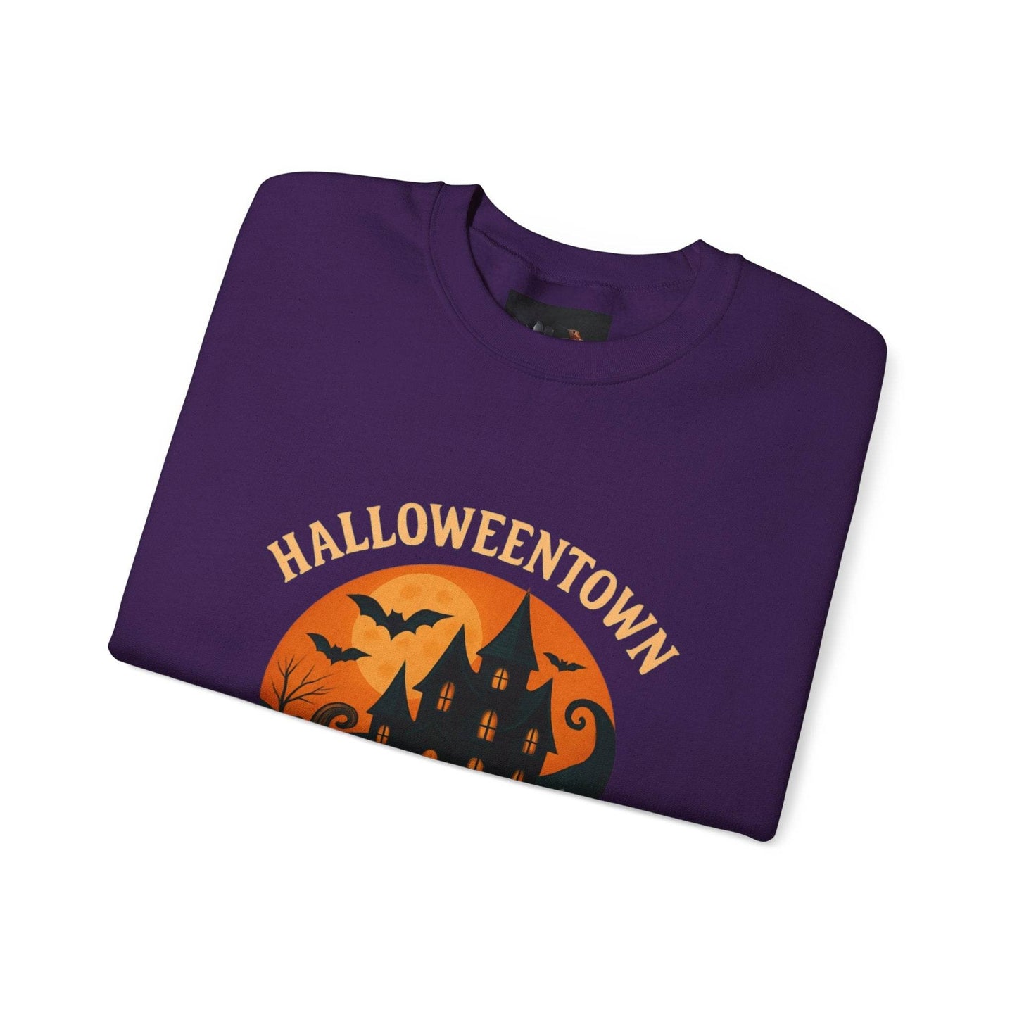 Halloween Town Crewneck Sweatshirt, Cozy Sweatshirt for Fall, Unisex Halloween Apparel, Spooky Season Gift, Halloween University Sweatshirt - IntuitiveEncBoutique