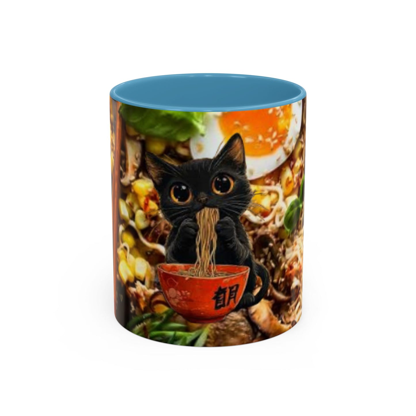 Cute Cat Noodle Coffee Mug, Funny Cat Mug, Kitchen Decor, Cat Lover Gift, Ramen Themed Cup, Animal Lover Coffee Cup, Gift for Cat Owners
