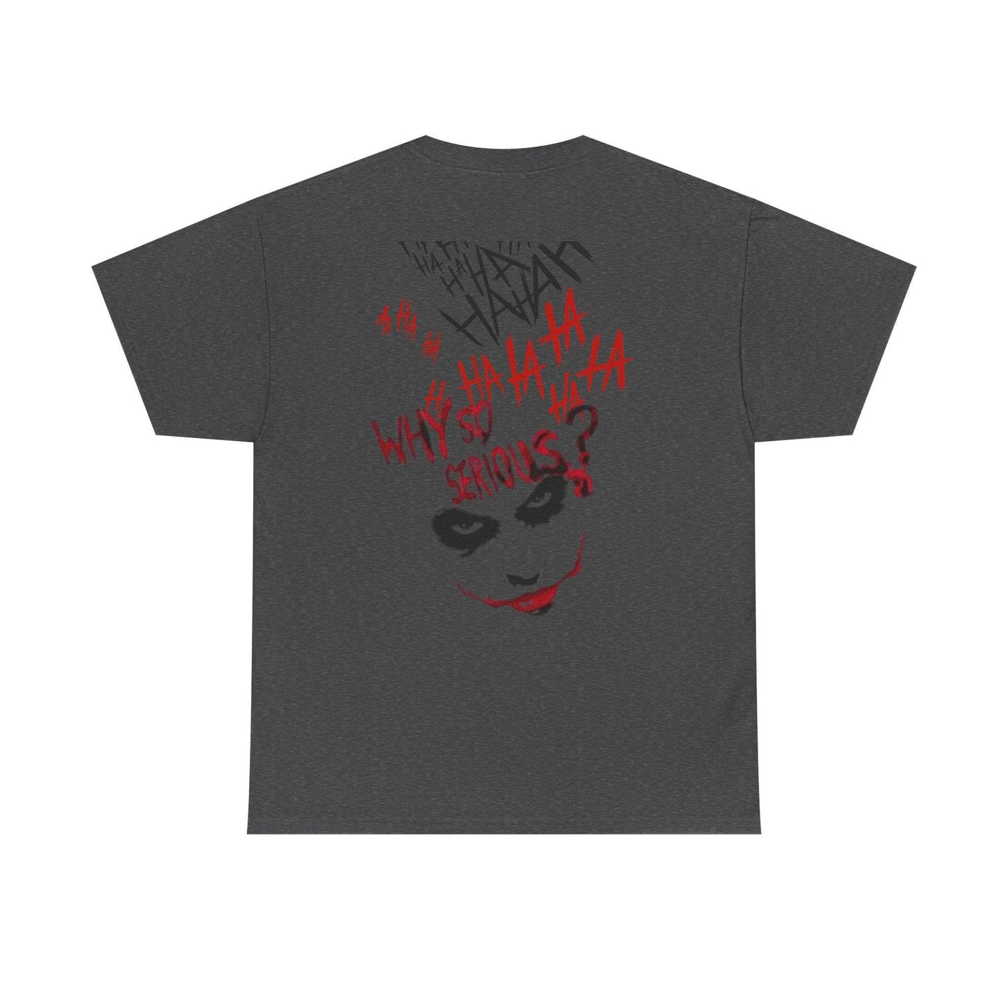 Unisex Heavy Cotton Tee - Joker Inspired Graphic Tee, Casual Wear, Perfect for Halloween, Movie Fans, Gift Idea, Streetwear - IntuitiveEncBoutique