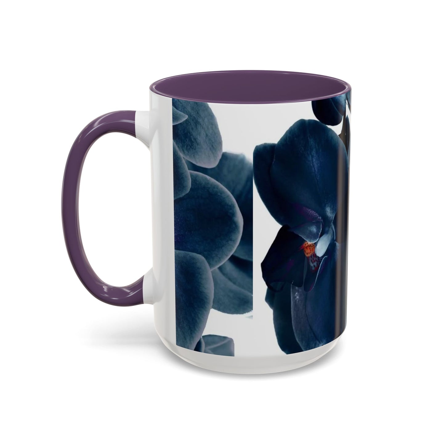 Elegant Orchid Accent Coffee Mug: Floral Drinkware for Home, Office, Gift, Mother's Day, Housewarming