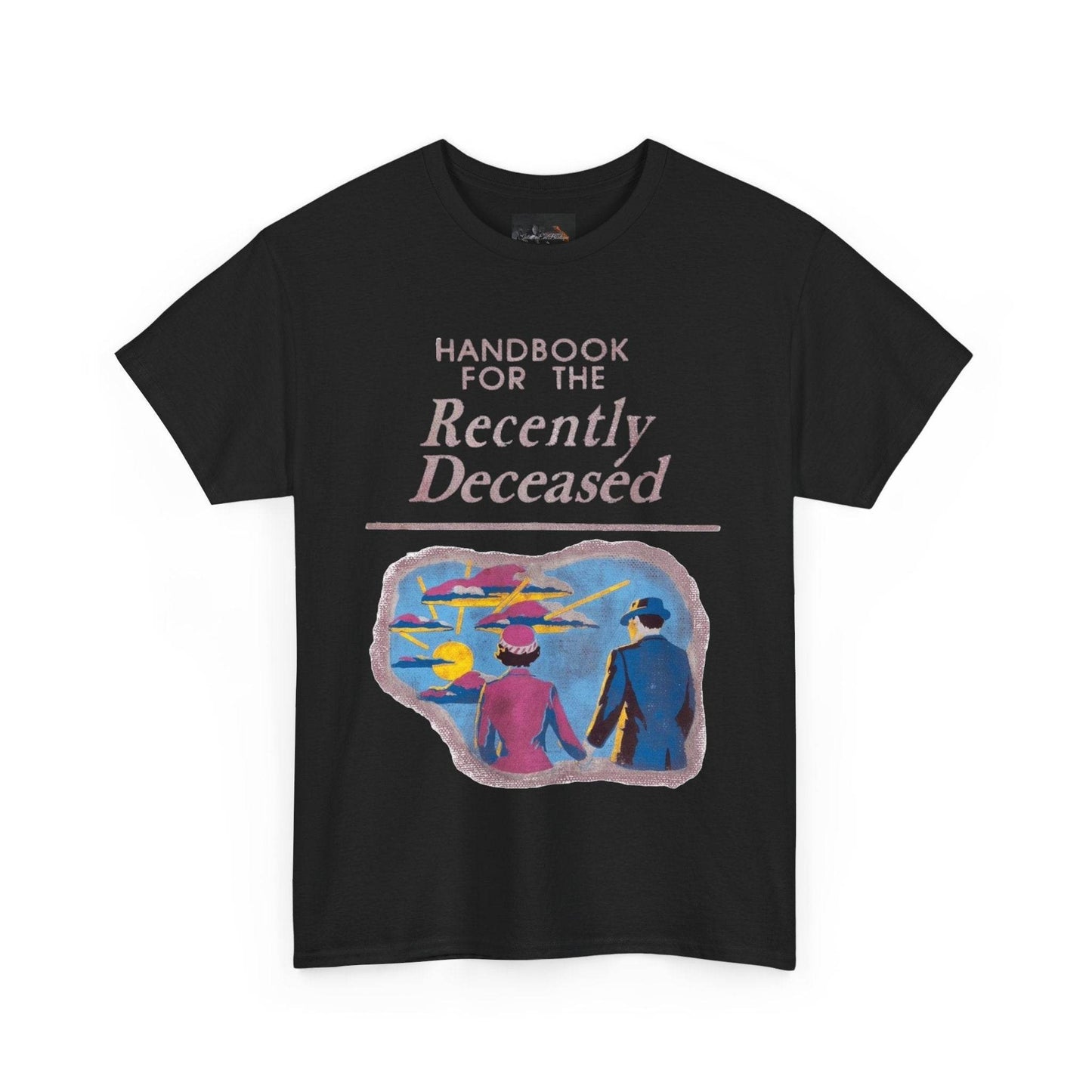 Vintage-Inspired Unisex Tee, Handbook for the Recently Deceased Shirt, Cool Graphic Tee, Unique Gift for Death Awareness, Halloween Costume - IntuitiveEncBoutique