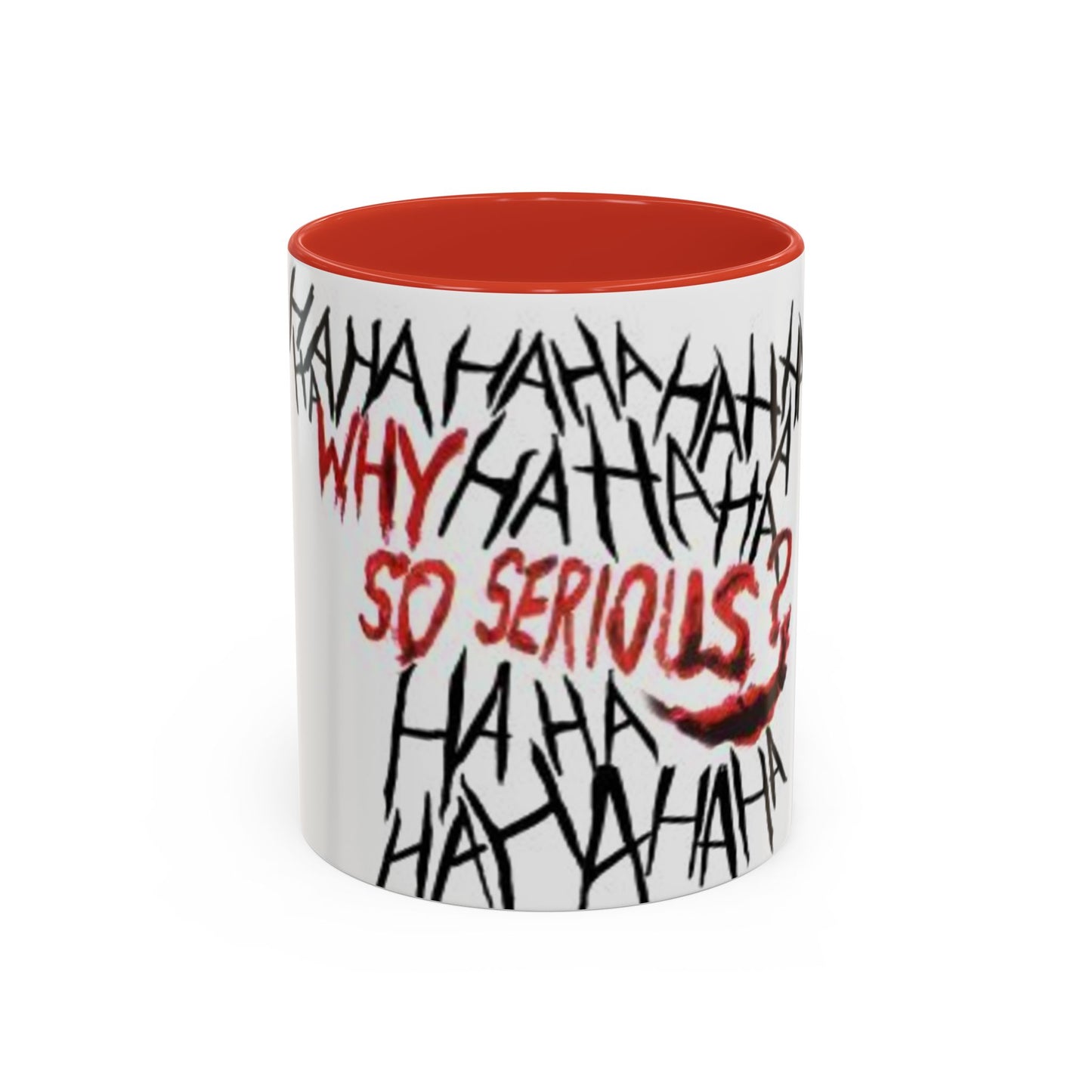 Why So Serious? Accent Coffee Mug | Funny Joker Gift, Office Decor, Birthday Present, Unique Ceramic Cup, Comic Enthusiast