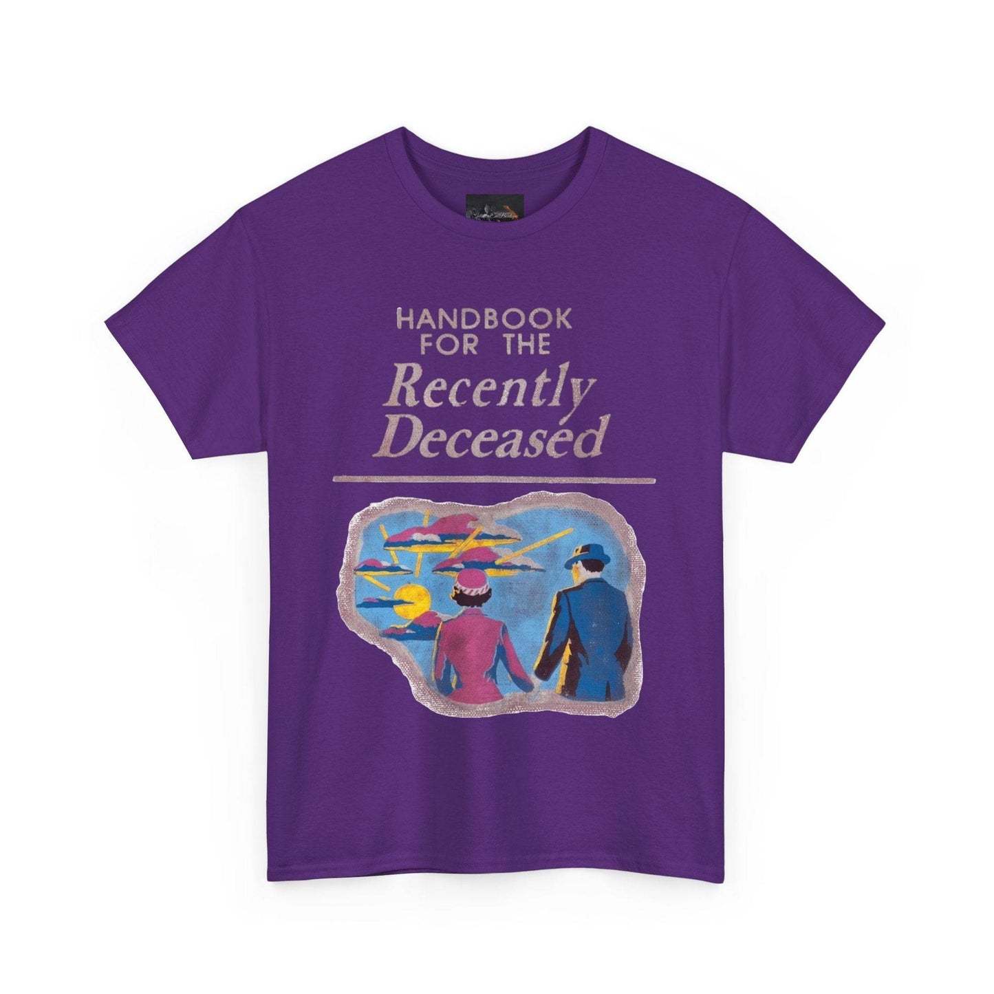 Vintage-Inspired Unisex Tee, Handbook for the Recently Deceased Shirt, Cool Graphic Tee, Unique Gift for Death Awareness, Halloween Costume - IntuitiveEncBoutique