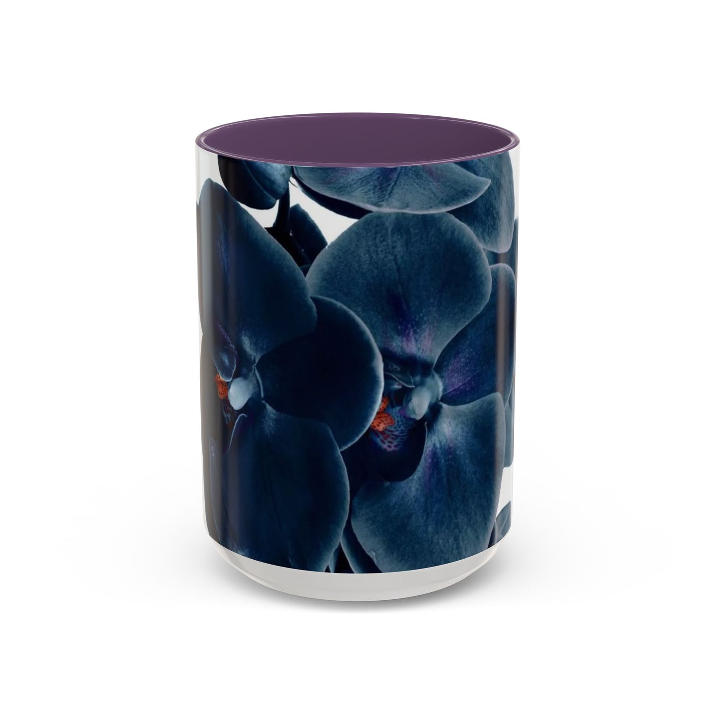 Elegant Orchid Accent Coffee Mug: Floral Drinkware for Home, Office, Gift, Mother's Day, Housewarming
