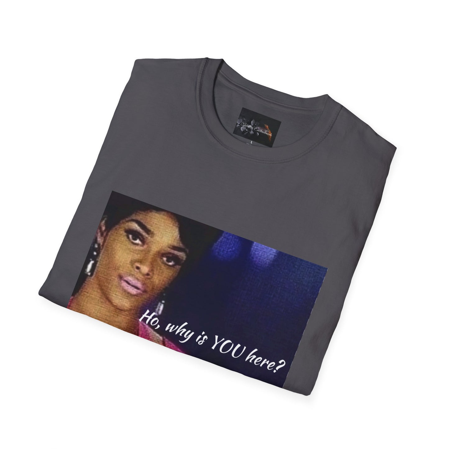 Funny Graphic Tee: "Ho, why is YOU here?" T-Shirt, Trendy Casual Wear, Gift for Friends, LGBTQ Pride Apparel, Funny Statement Shirt