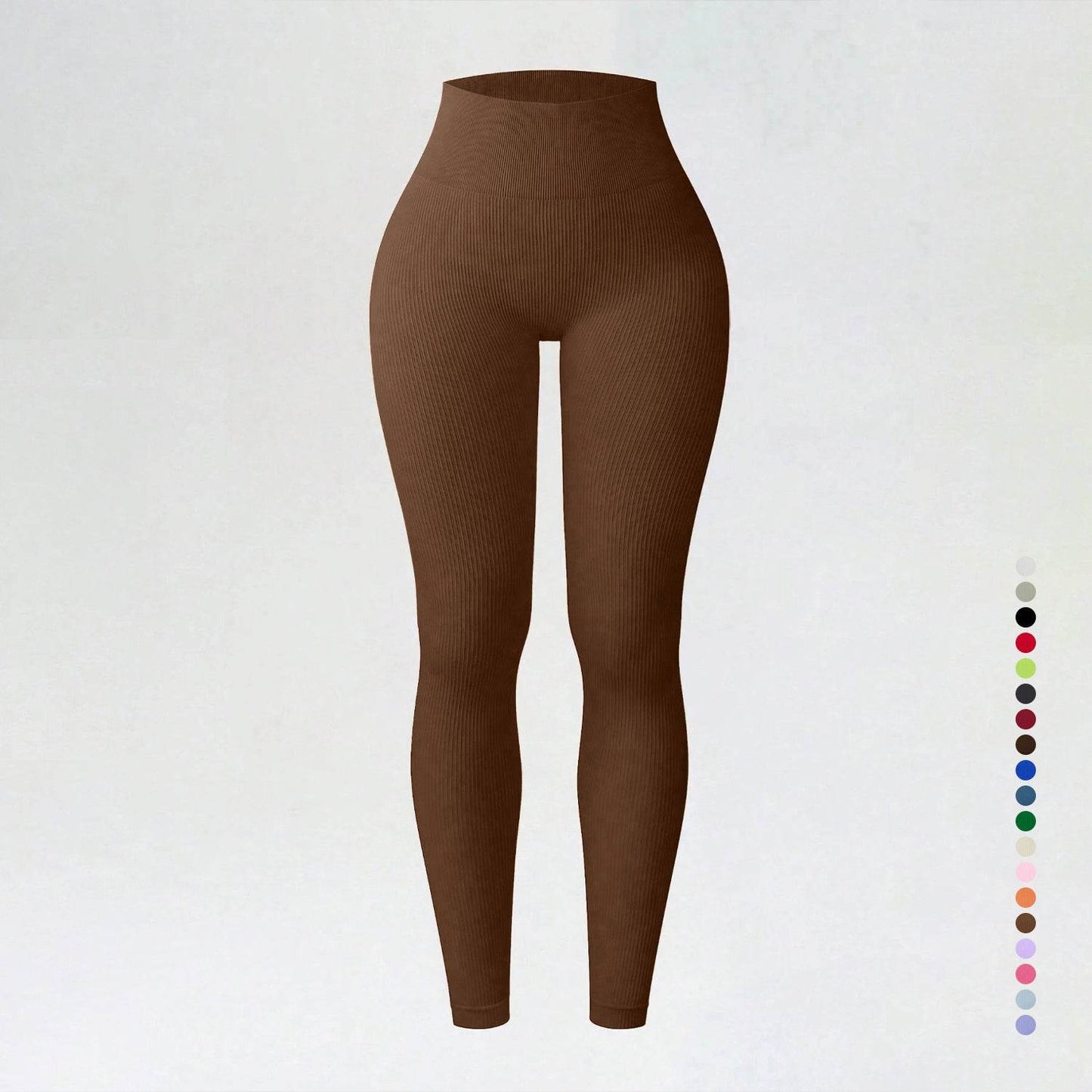 Threaded autumn and winter yoga pants seamless fitness pants high waisted sports yoga clothes leggings - IntuitiveEncBoutique