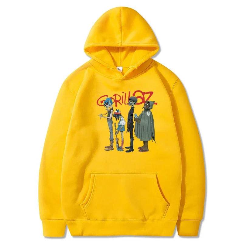 Spring GorillazPrinted Hoodie Unisex Long Sleeve Casual Jacket Trendy Versatile - IntuitiveEncBoutique