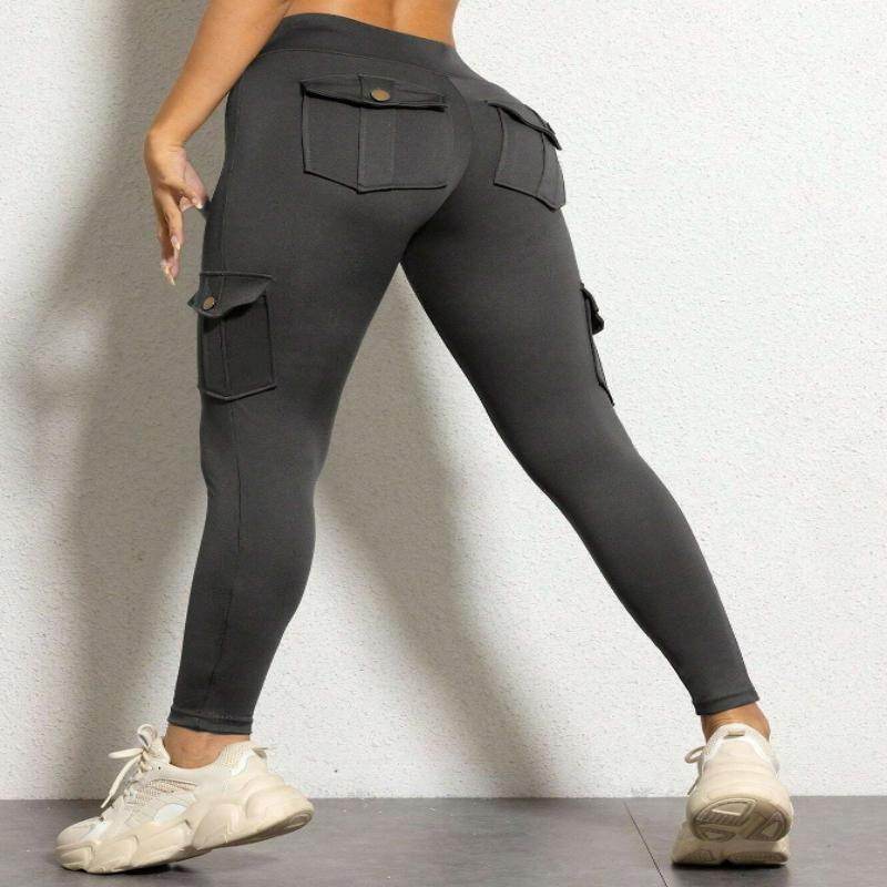 Cargo Patchwork Fitted Athletic Running Fitness Yoga Trousers - IntuitiveEncBoutique