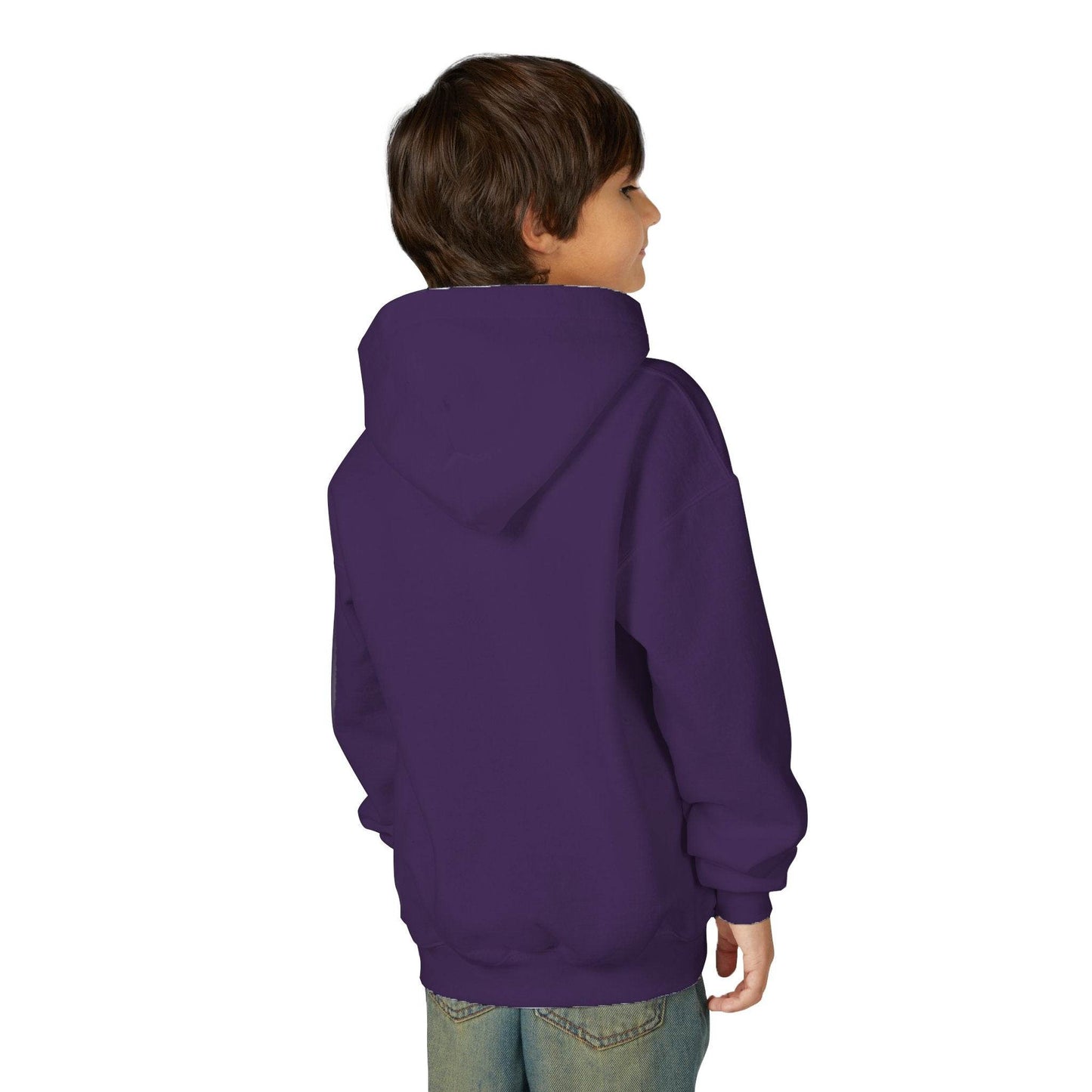 Youth Ghostly Glam Hoodie, Cute Ghost Design Sweatshirt, Halloween Apparel, Halloween Costume, Kids Hooded Sweatshirt - IntuitiveEncBoutique