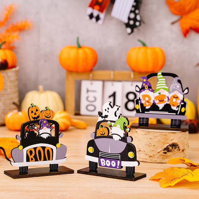 3-Piece Halloween Element Car-Shape Ornaments - IntuitiveEncBoutique