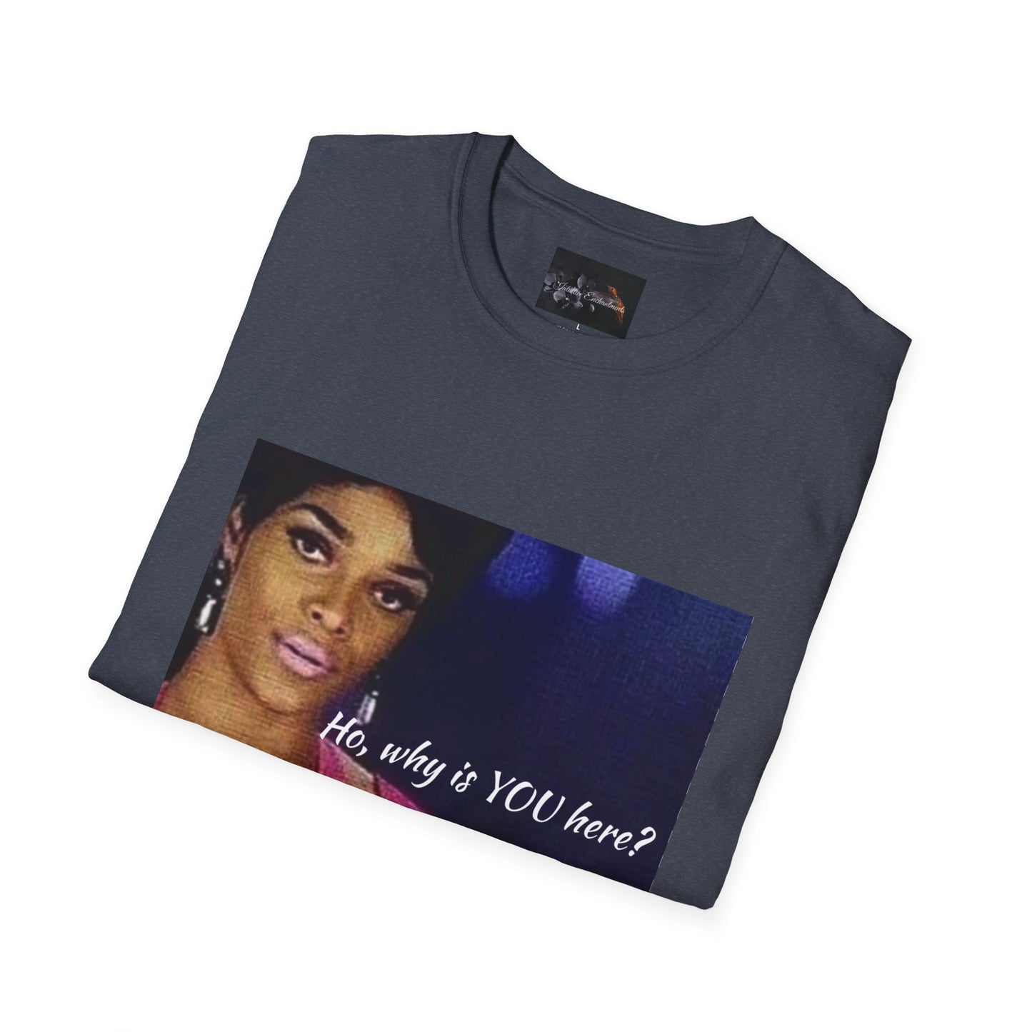 Funny Graphic Tee: "Ho, why is YOU here?" T-Shirt, Trendy Casual Wear, Gift for Friends, LGBTQ Pride Apparel, Funny Statement Shirt