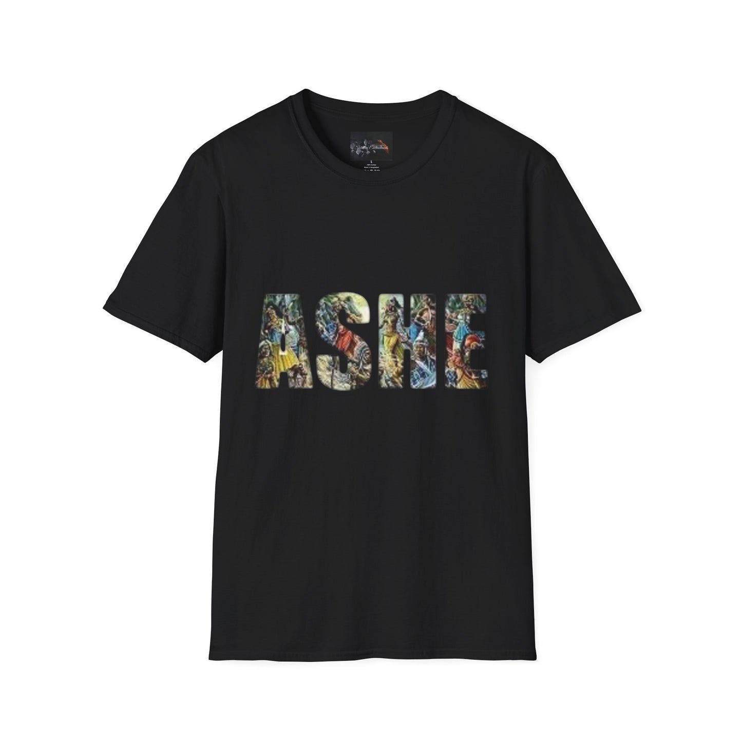 ASHE Graphic T-Shirt, Unisex Softstyle Tee, Vibrant Artistic Apparel, Gift for Nature Lovers, Casual Wear, Everyday Essentials