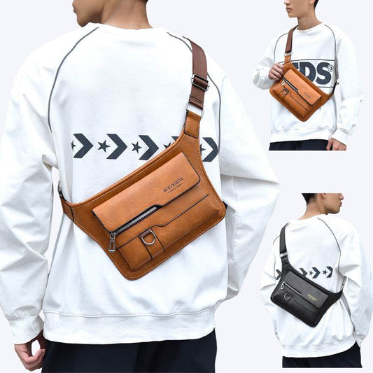 large capacity waterproof chest bag large capacity crossbody bag shoulder bag  - IntuitiveEncBoutique