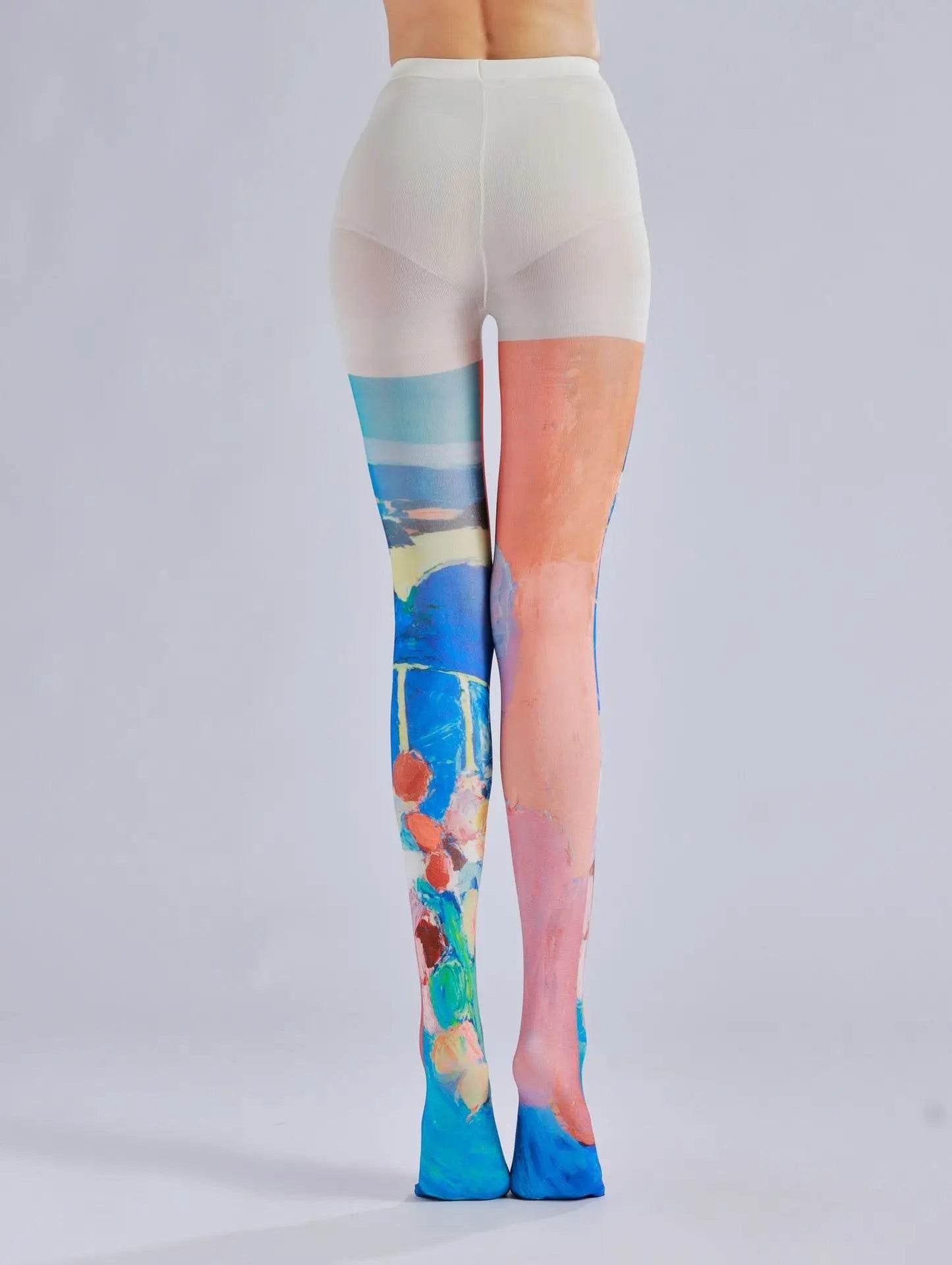 Small group patterned pantyhose with colorful silk stockings - IntuitiveEncBoutique