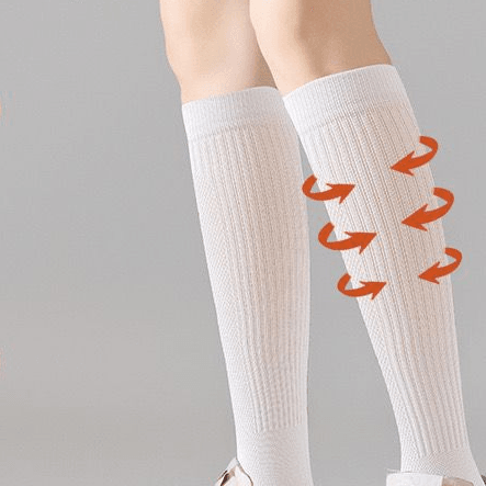 Pressure socks calf socks women's socks solid color thin mesh sweat absorbing breathable odor proof compression socks - IntuitiveEncBoutique