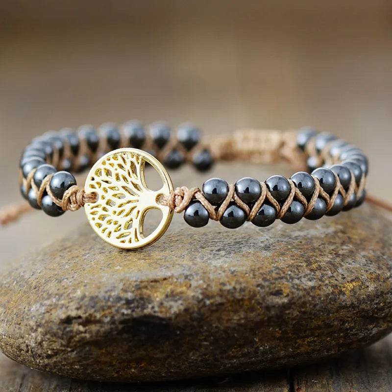 Alloy Natural Stone Braided Bracelet - IntuitiveEncBoutique