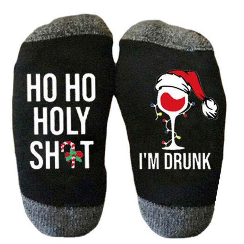 Medium Hose Men's New Fashion Trend Letter Cotton Socks Lovers Socks Christmas Socks - IntuitiveEncBoutique