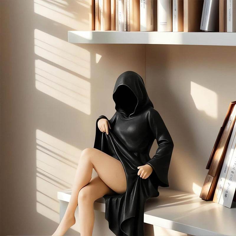 Halloween Female Sitting Statue for Desktop/Bedroom/Living Room Home Decor - IntuitiveEncBoutique