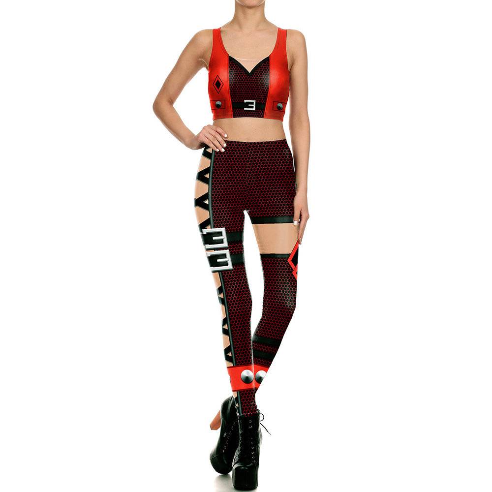 Ripple Digital Print Cool Belt Pattern Fashion Leggings - IntuitiveEncBoutique
