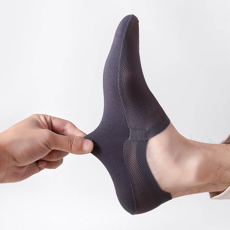 thin breathable mesh boat socks short socks shallow mouth ice silk invisible socks  - IntuitiveEncBoutique