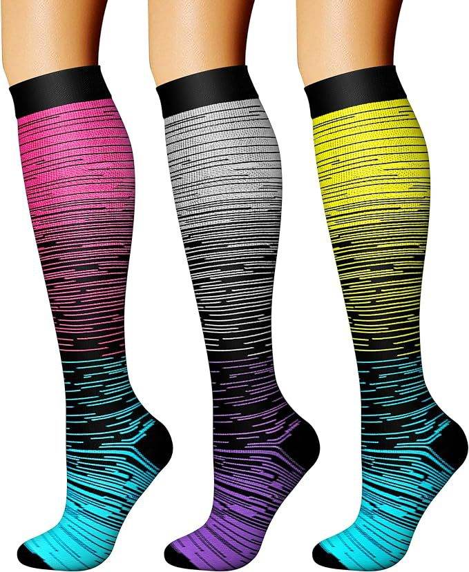 Sports pressure socks long tube socks calf socks compression socks skipping rope elastic cycling socks - IntuitiveEncBoutique