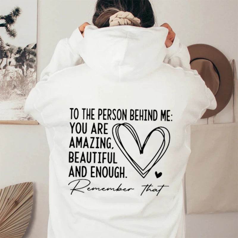 SingerLetter Print Hooded Sweatshirt Unisex Long Sleeve Casual Top Jacket - IntuitiveEncBoutique