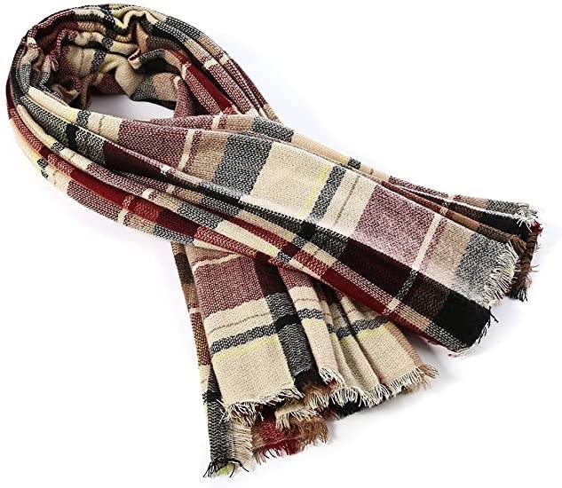 women scarves-redblack - IntuitiveEncBoutique
