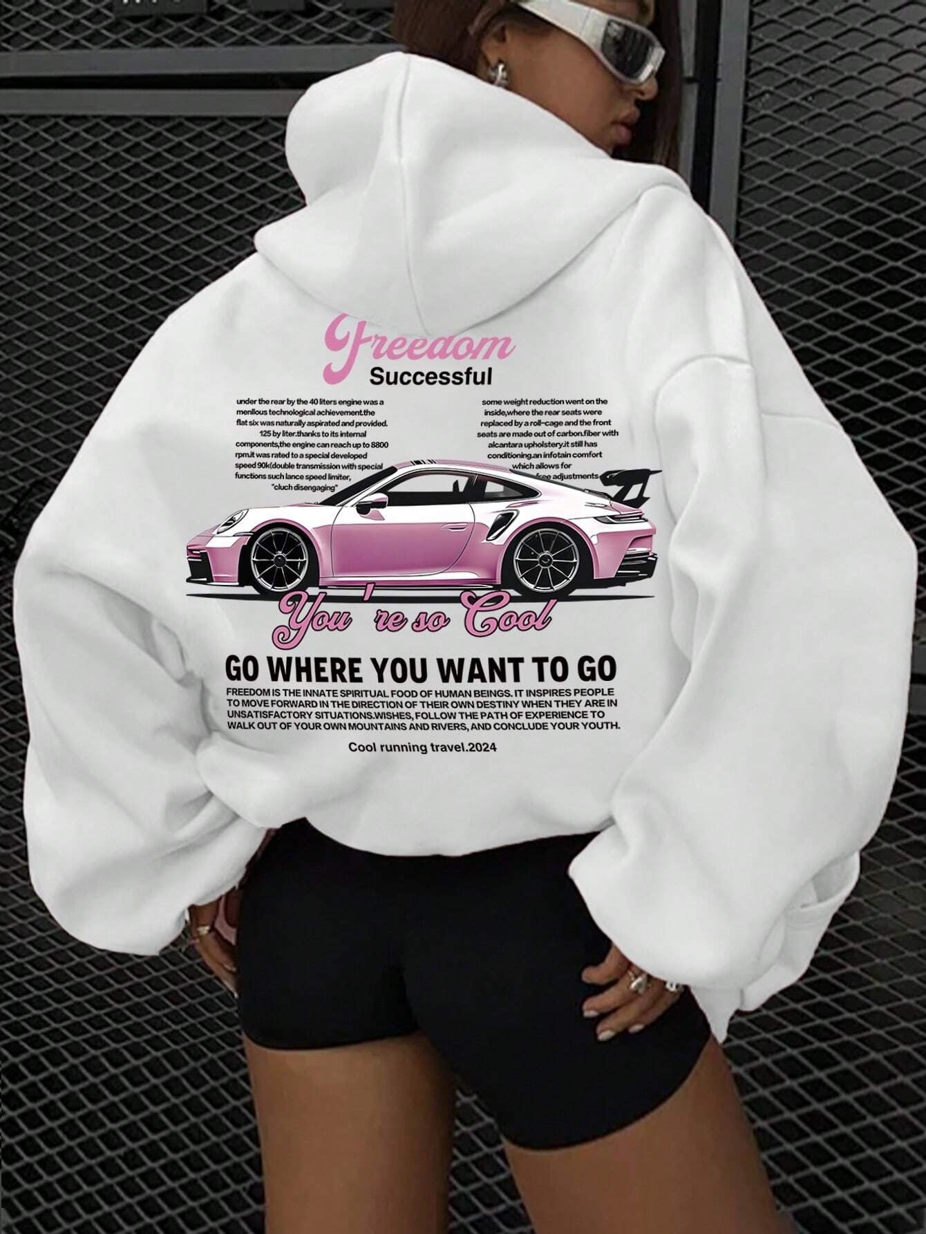 Autumn and Winter Hot Selling Women's Oversized Slogan