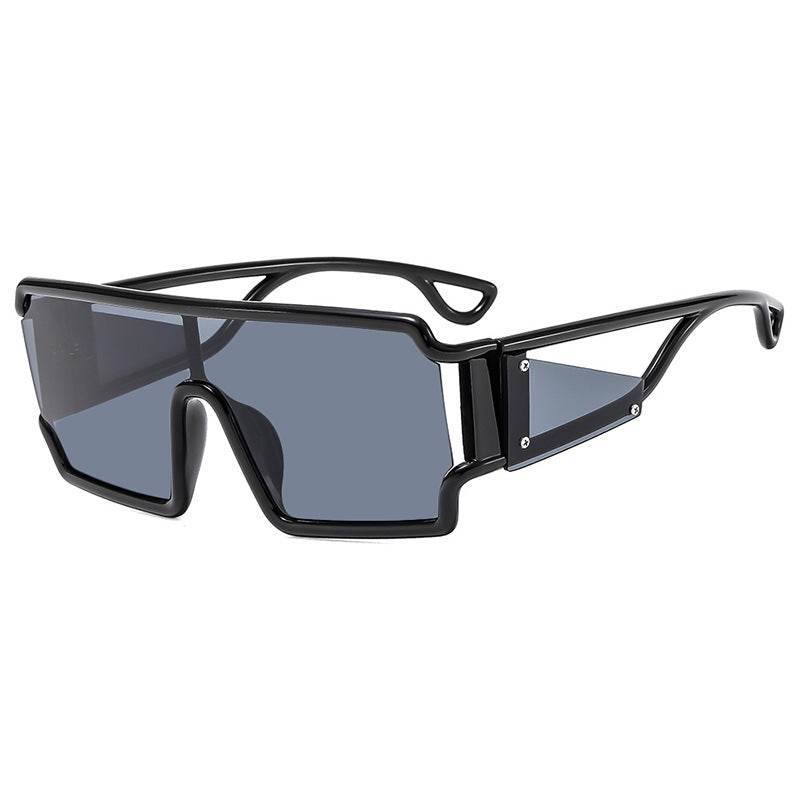 Square connected sunglasses with hollowed out avant-garde personality Instagram popular fashion street photography futuristic sunglasses - IntuitiveEncBoutique