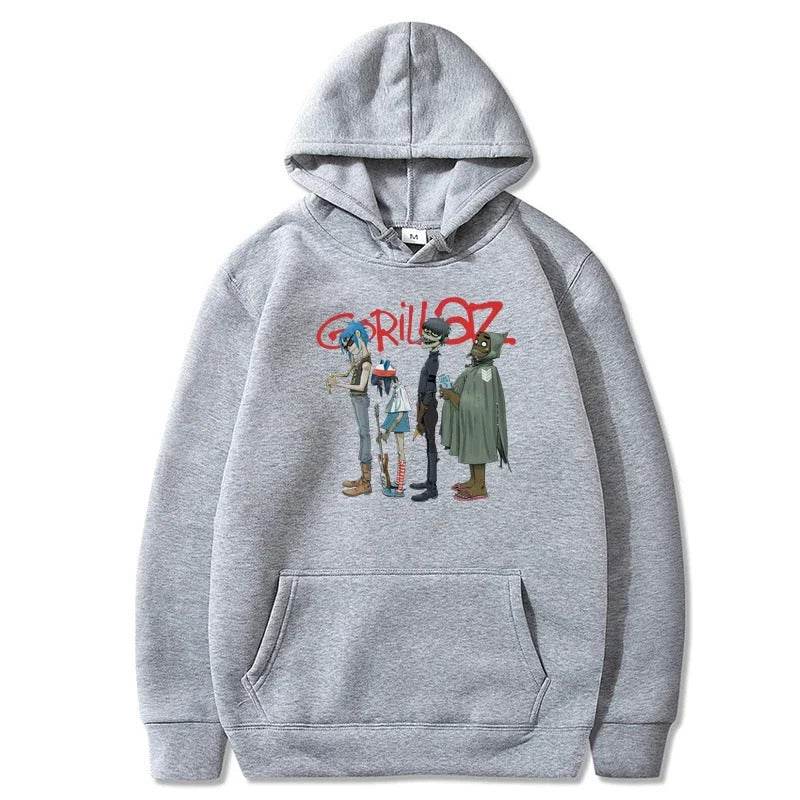 Spring GorillazPrinted Hoodie Unisex Long Sleeve Casual Jacket Trendy Versatile - IntuitiveEncBoutique