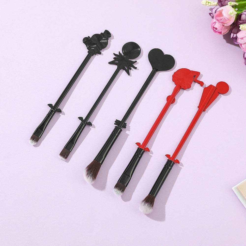 Christmas Horror Night Jack Skull Bridal Makeup Brush Metal Handle Eyeshadow Brush Halloween Gift Christmas Makeup - IntuitiveEncBoutique