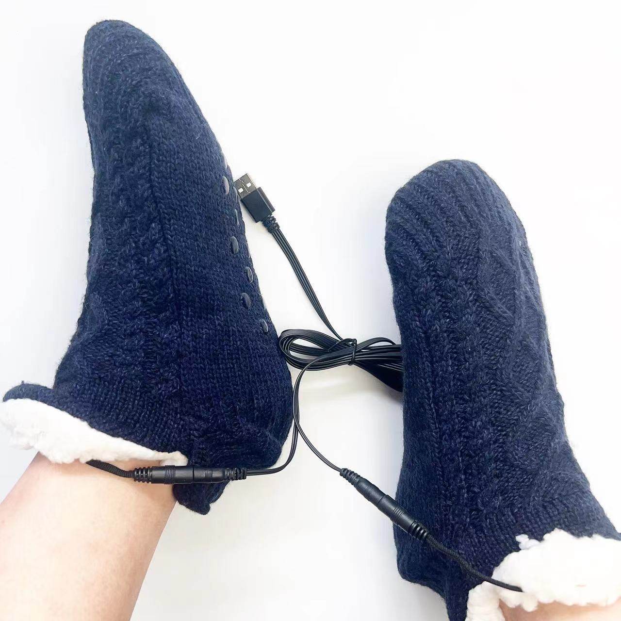 New USB Foot Warmer Home Electric Floor Socks - IntuitiveEncBoutique