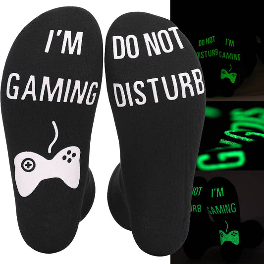DO NOT DISTURB Short Socks Glue Letter Printing Socks Men's Mid-Tube Game Socks - IntuitiveEncBoutique