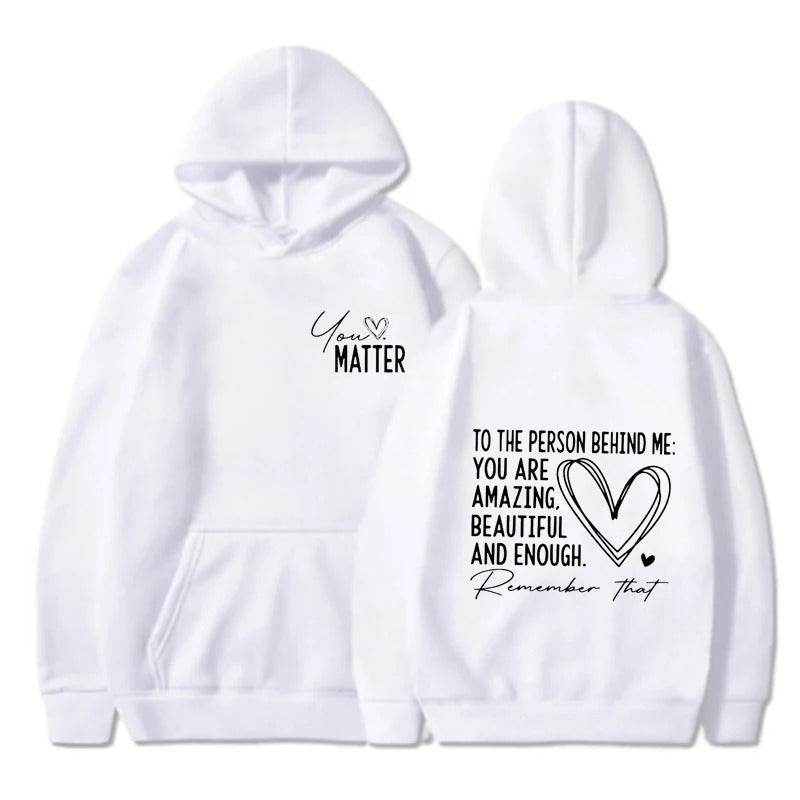 SingerLetter Print Hooded Sweatshirt Unisex Long Sleeve Casual Top Jacket - IntuitiveEncBoutique