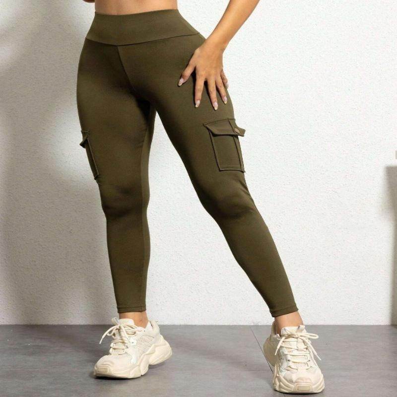 Cargo Patchwork Fitted Athletic Running Fitness Yoga Trousers - IntuitiveEncBoutique