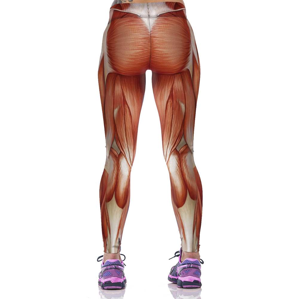 Strong Muscles Printed Leggings Women Compression Pantalones Mujer Fitness Pants - IntuitiveEncBoutique