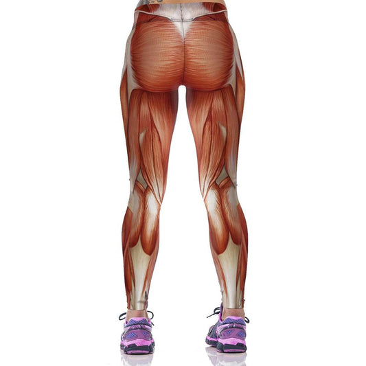 Strong Muscles Printed Leggings Women Compression Pantalones Mujer Fitness Pants - IntuitiveEncBoutique