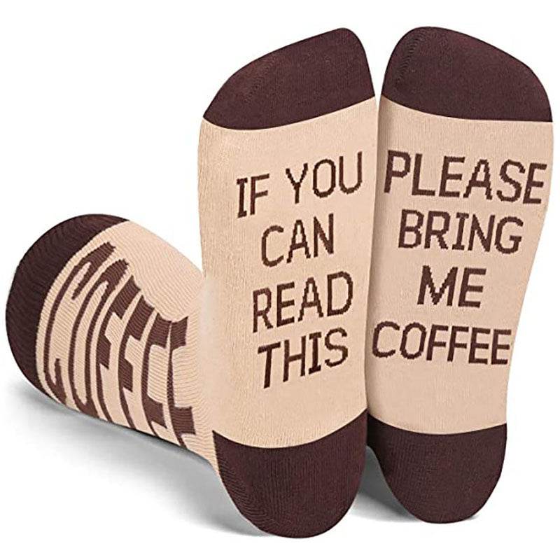 IF YOU CAN READ THIS Socks European And American Mid Tube Socks Letter Casual Winter Socks - IntuitiveEncBoutique