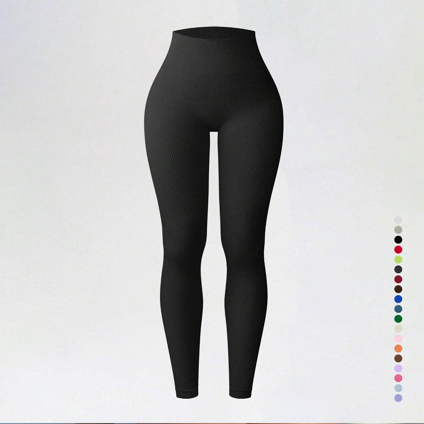 Threaded autumn and winter yoga pants seamless fitness pants high waisted sports yoga clothes leggings - IntuitiveEncBoutique