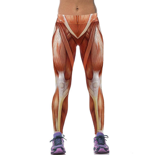 Strong Muscles Printed Leggings Women Compression Pantalones Mujer Fitness Pants - IntuitiveEncBoutique