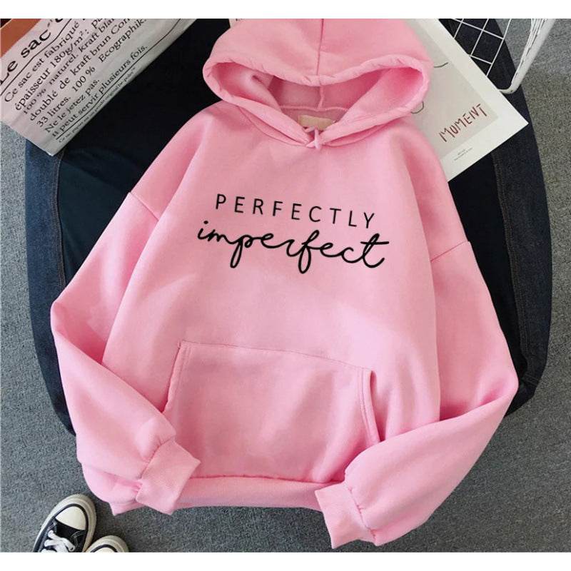 Spring New Letter Pattern Printed Hooded Sweatshirt Unisex Long Sleeve Casual Jacket Trendy Top Versatile - IntuitiveEncBoutique